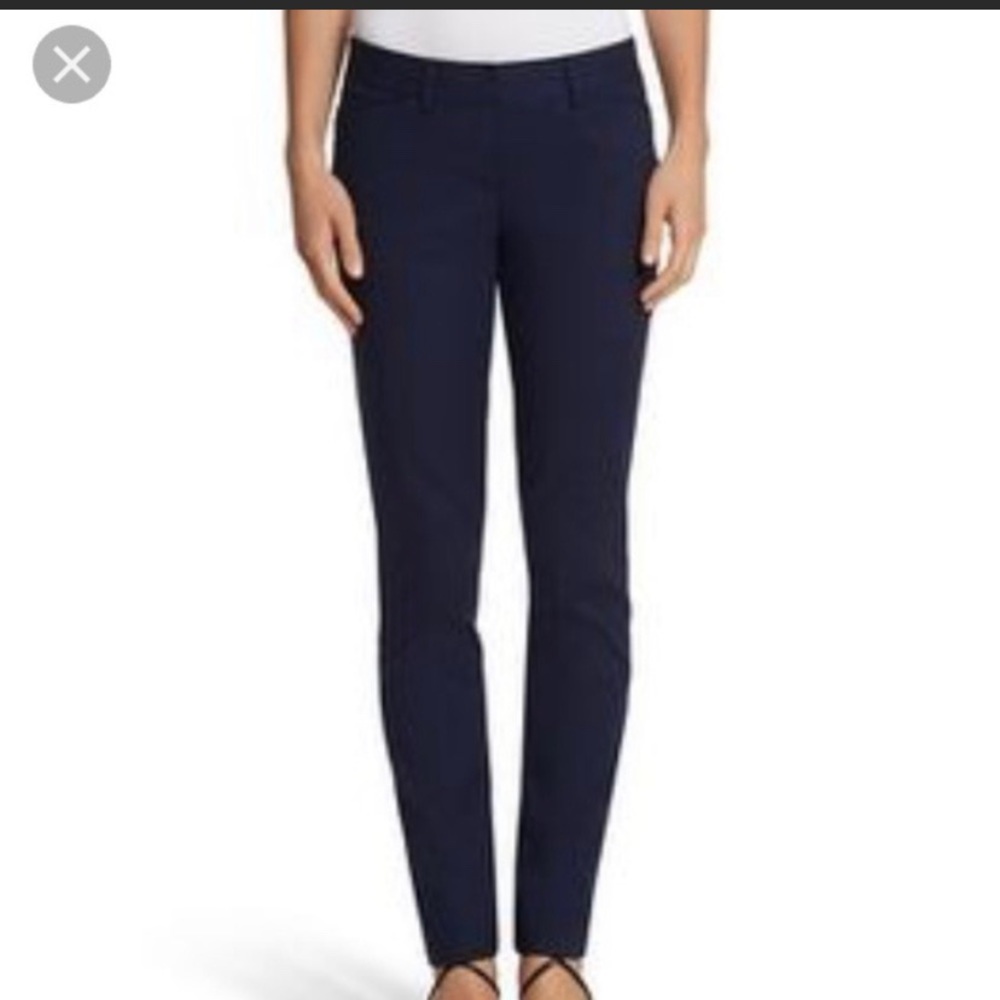 White House black market navy blue slim leg pants